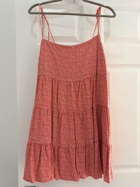 Tiered Mini Dress with Tie Straps